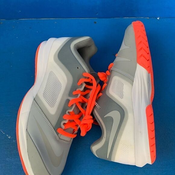 Nike Ballistec Advantage Tennis Orange Gray Men's Size 8.5 Sneakers 685278-008 - Picture 5 of 8